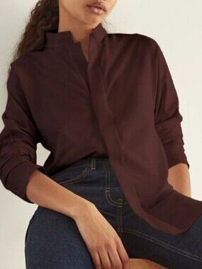 ADAY Something Borrowed Tunic In Chocolate Brown Size Small